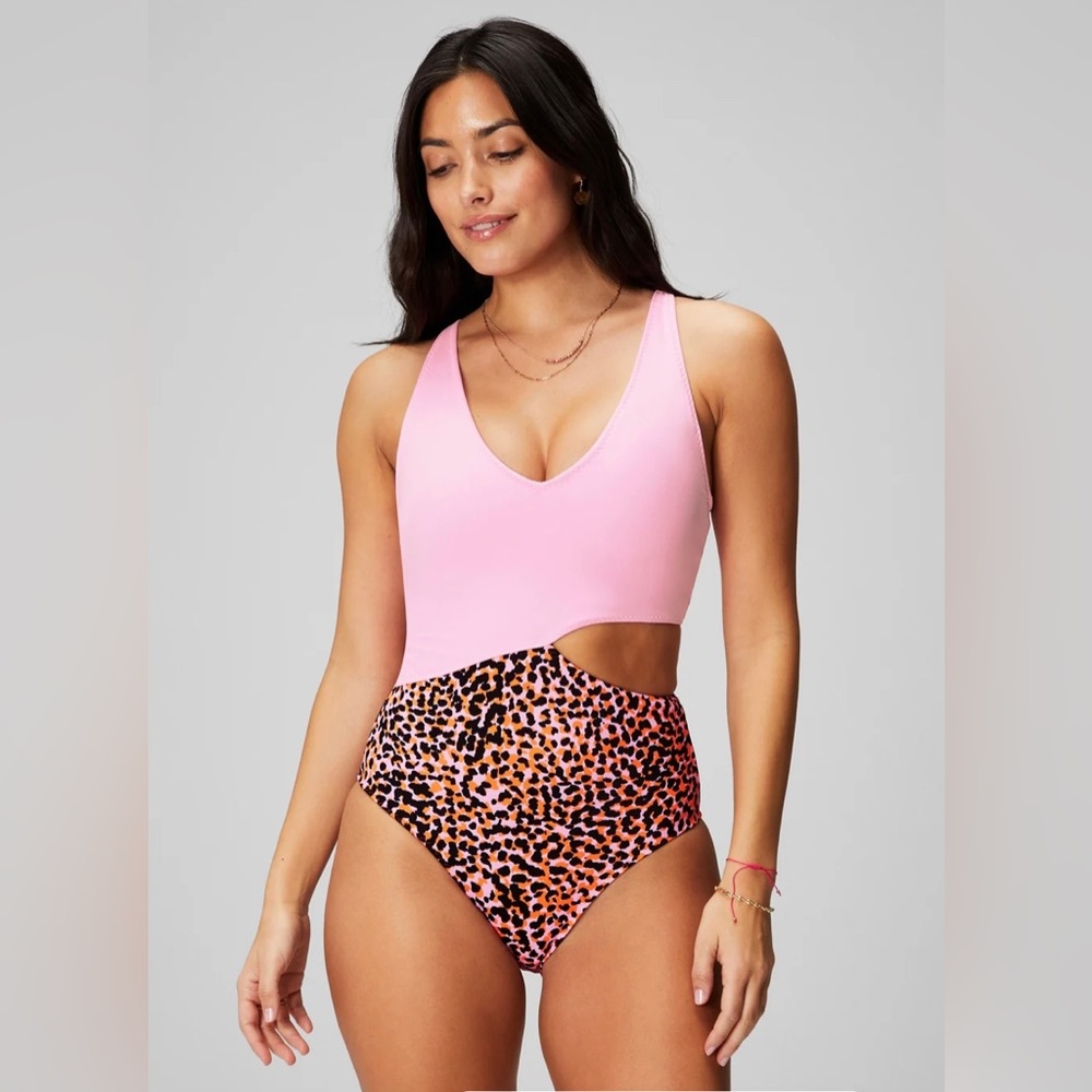 Asymmetrical Cutout Shaping One-Piece Swimsuit